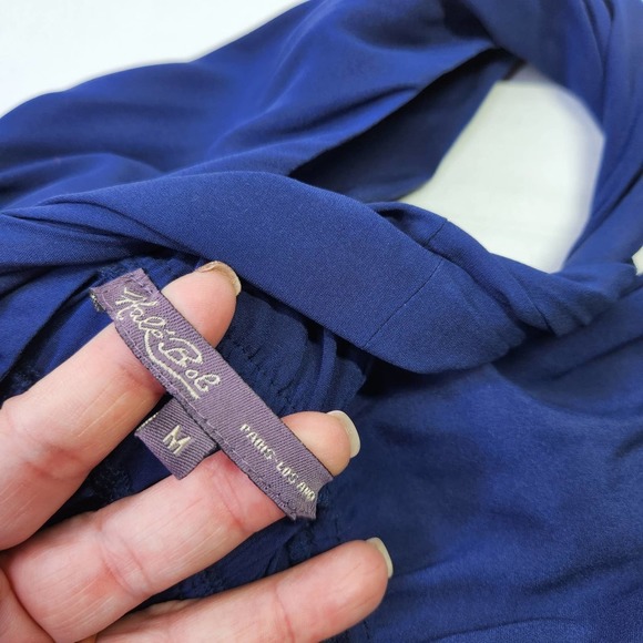 Hale Bob Womens Silk Blend Stretch V-Neck Sleeveless Studded Hem Dress Size M - Picture 7 of 10